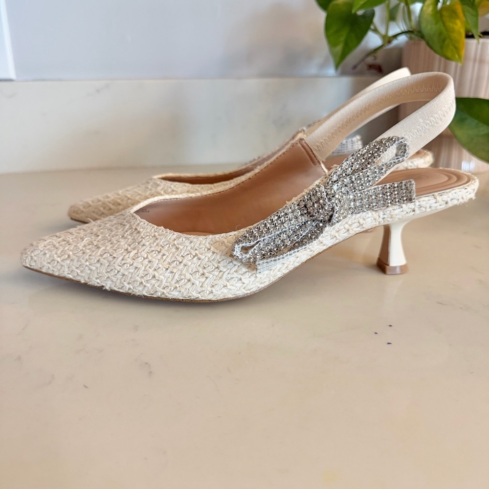 BCBGeneration Cream Slingback Kodari Raffia Pump - Picture 4 of 7